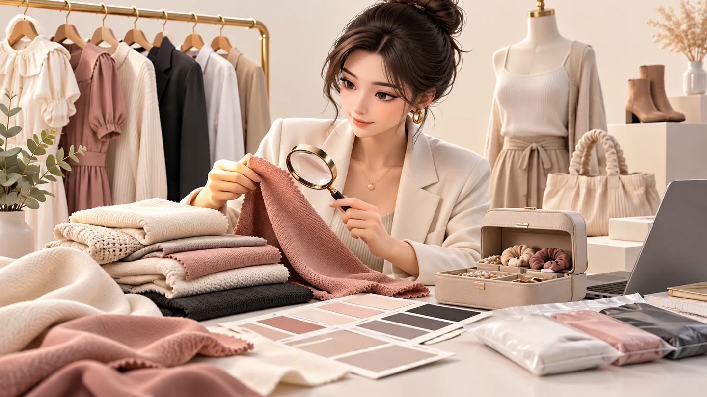 SHEIN 怎么选品?从使用场景、样品检查到小批量测款主题插画,非平台界面截图