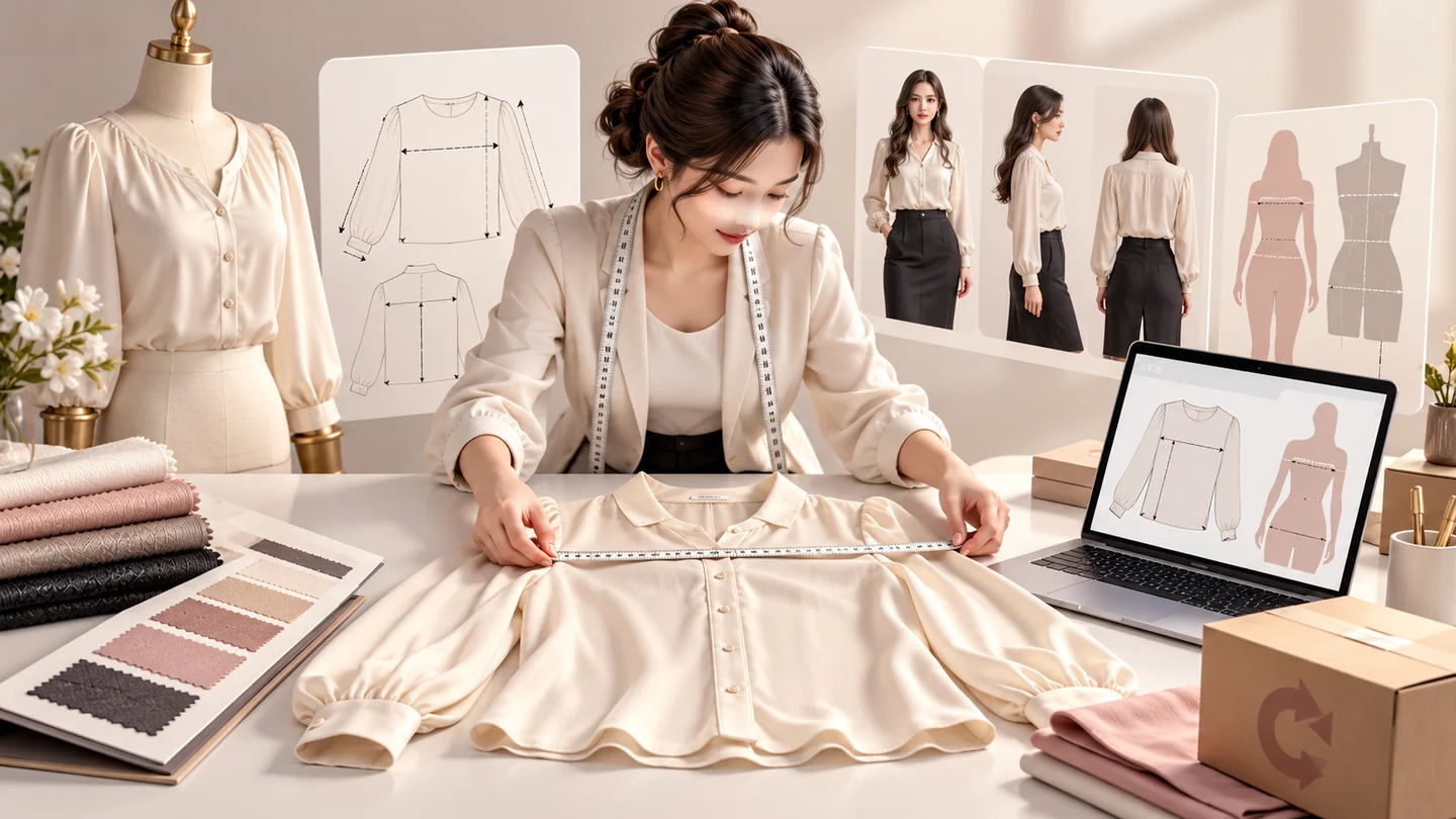 SHEIN 尺码表和商品图怎么做?先分清身体尺寸、成衣尺寸与版型主题插画,非平台界面截图