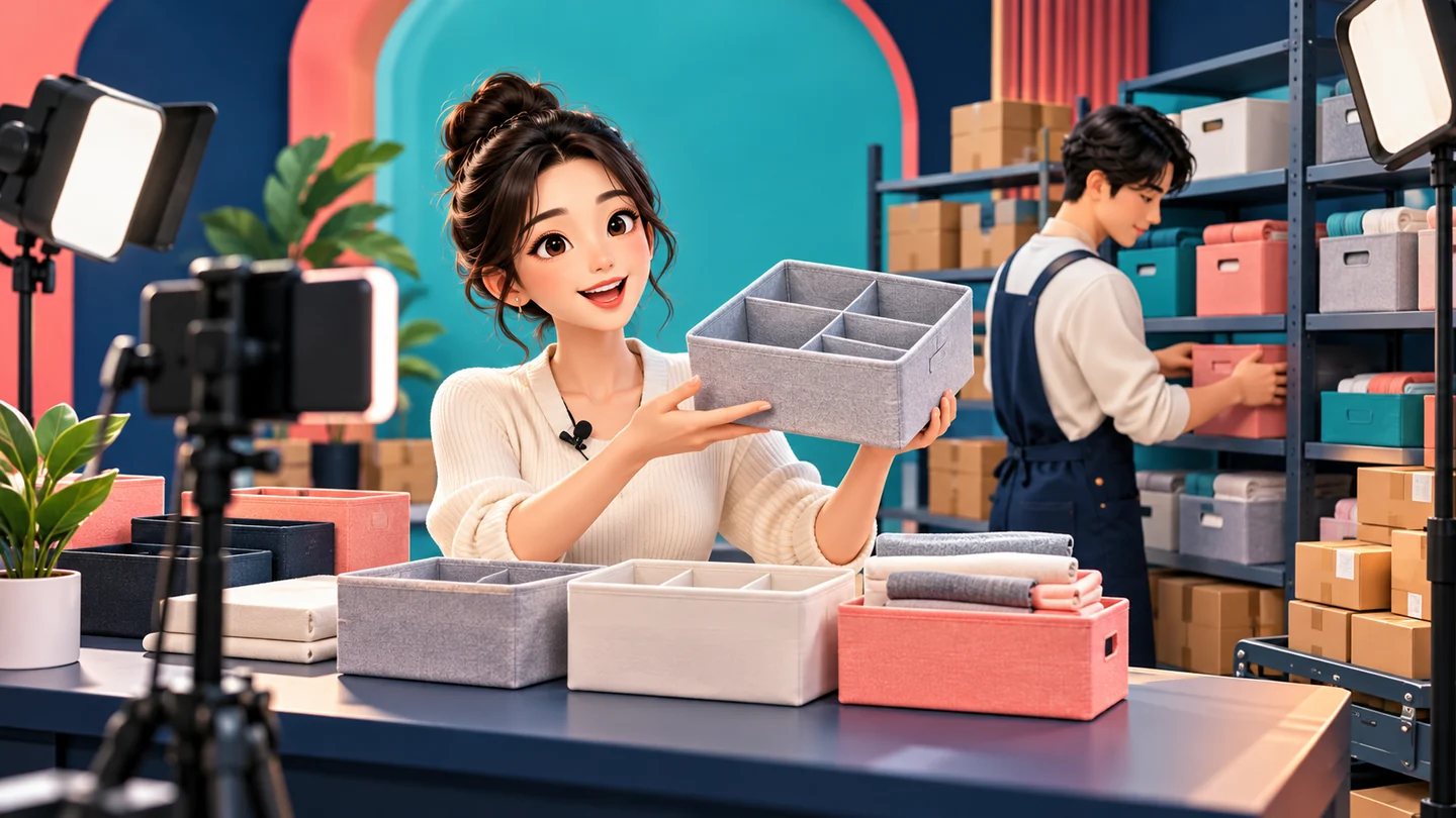 TikTok Shop 直播带货怎么准备?把商品、讲解、链接和履约排成一条线主题插画,非平台界面截图