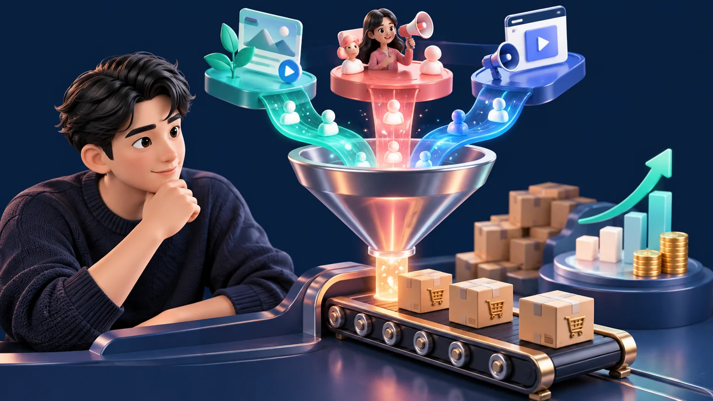 TikTok Shop GMV Max 怎么看?先分清归因成交、广告增量和真实利润主题插画,非平台界面截图